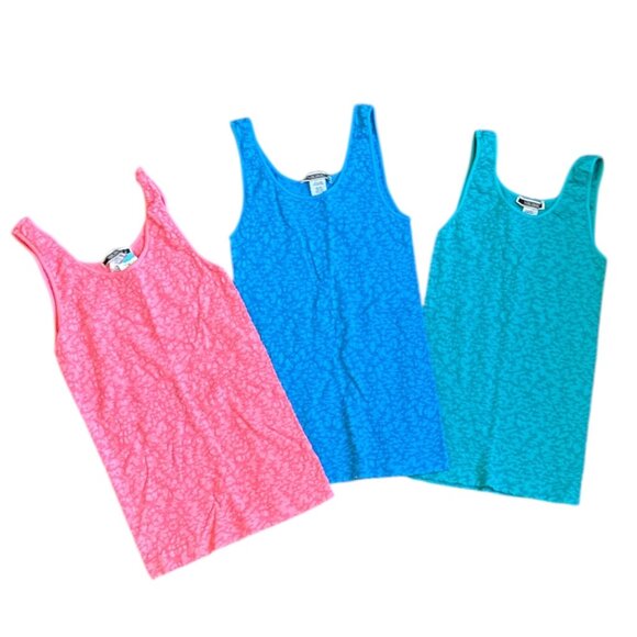 3 NEW Nikibiki Long Soft & Stretchy Burnout Tank Tops - Picture 1 of 7